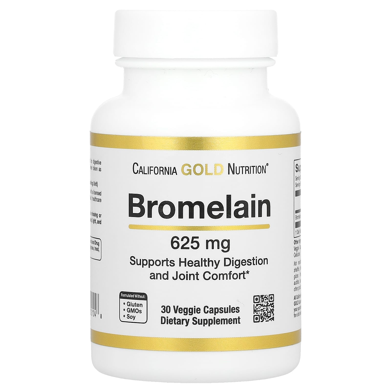 Bromelain, 625 mg, 30 Bitkisel Kapsül